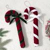 Handmade Christmas Candy Cane Pendants Foam Flocking Large Bow Simulation Candy  Holiday Party