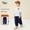 Хлопковая футболка с длинным рукавом для мальчиков Disney, имитация двух предметов