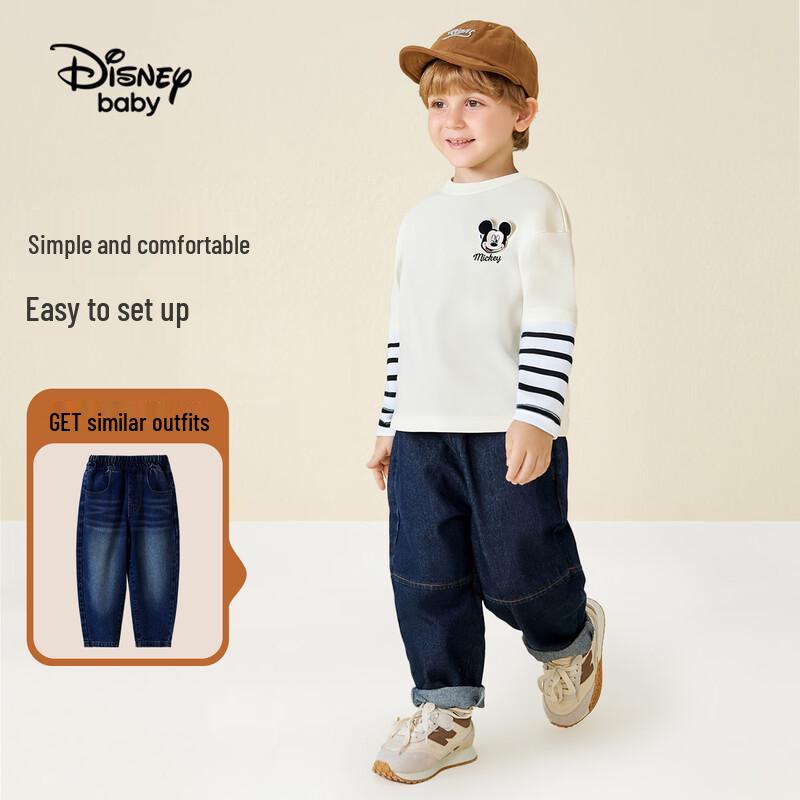 Хлопковая футболка с длинным рукавом для мальчиков Disney, имитация двух предметов