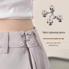 Adjustable No-Sew Waist Cincher: Reusable, Removable Jeans Buttons