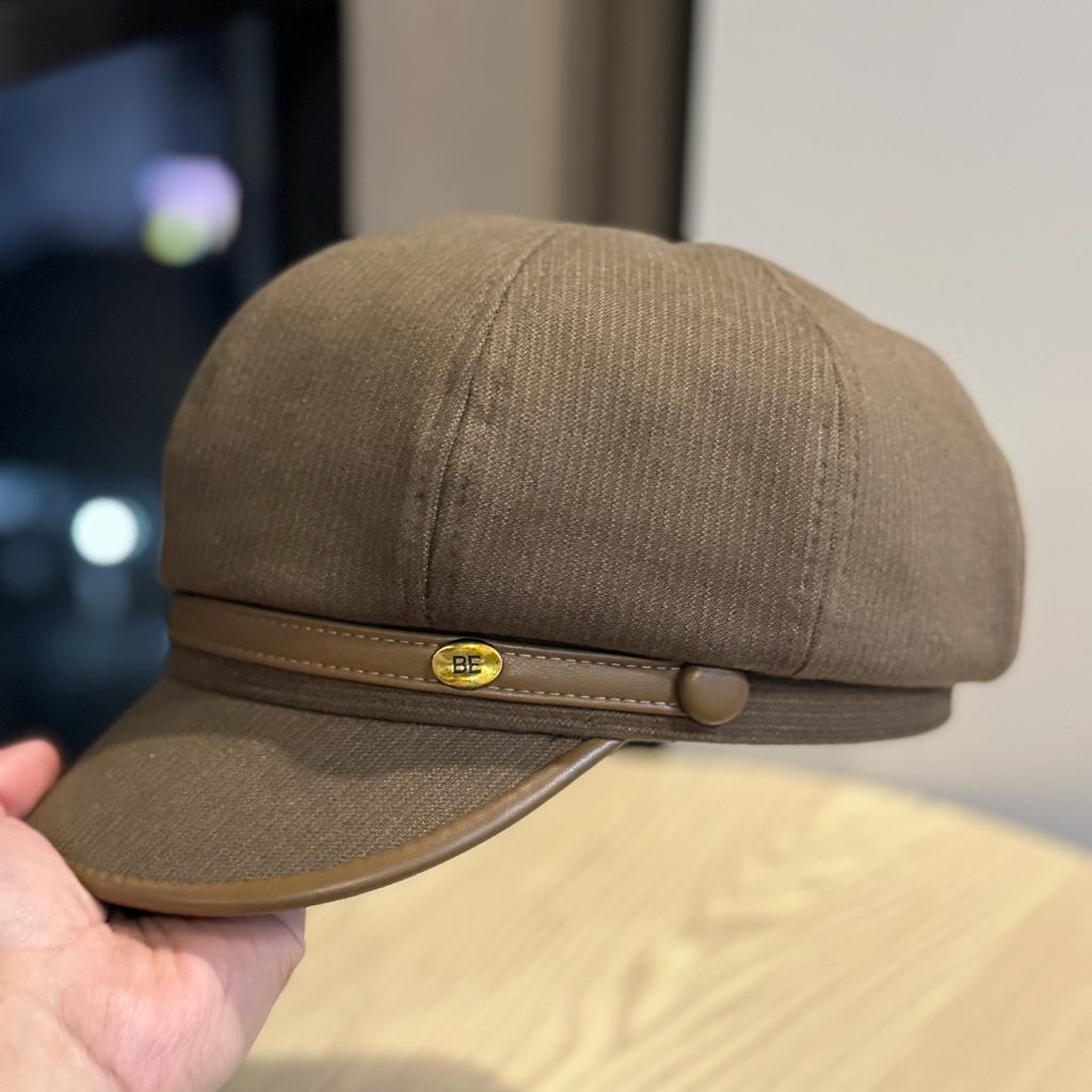 Новый осенний восьмиугольный берет для женщин, ретро британский стиль, маленькая корейская версия, повседневная универсальная кепка-утка, шляпа художника, трендовая