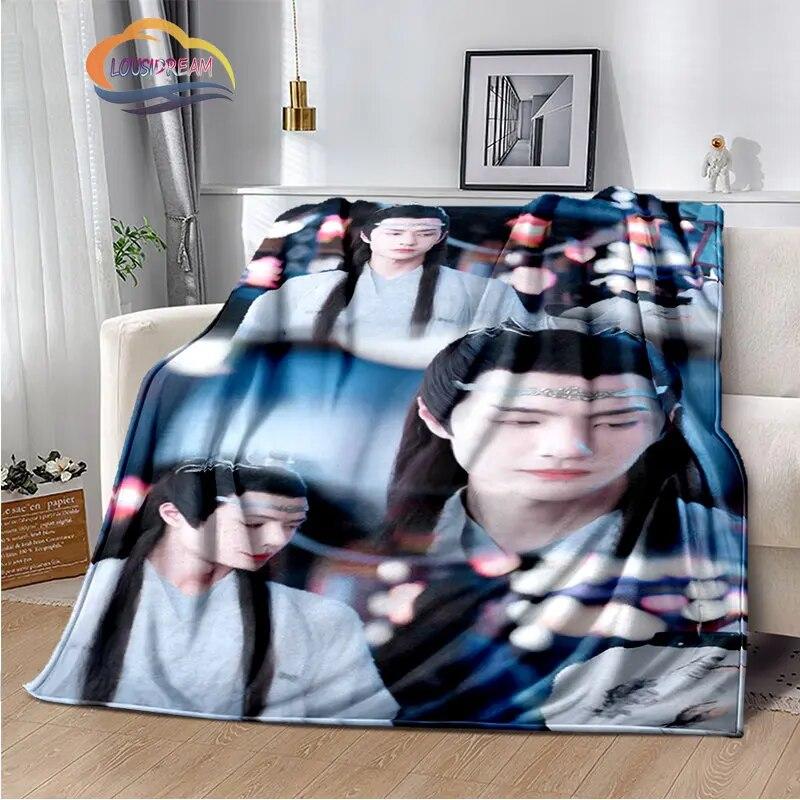 The Untamed Flannel Blankets Popular Tv Weiwuxian Blanket Portable Warm Blanket for Sofa Bed Soft Gifts Girls and Fans