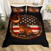 Western Cowboy King Queen Bedding Set Vintage Style Rodeo Duvet Cover Men Teens Boys Horse Quilt Cover Polyester Comforter Cover