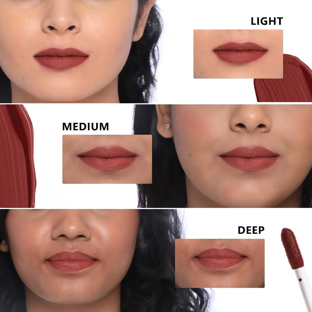 Жидкая губная помада Plum Matte In Heaven | Не сушит губы | Не размазывается | 100% веганский продукт и не тестируется на животных | Какао-мокко - 130