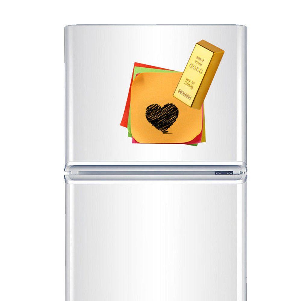 Gold Brick Shape Souvenir Birthday Gift Decoration Refrigerator Magnets Kitchen Home Decor Fridge Magnet