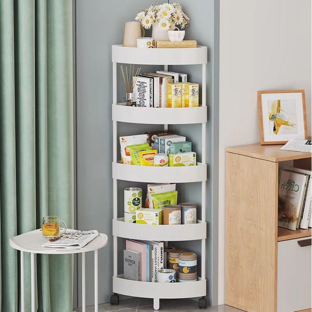 with Wheels Bathroom Storage Rack Large Capacity Rolling Cart Storage Rack Shower