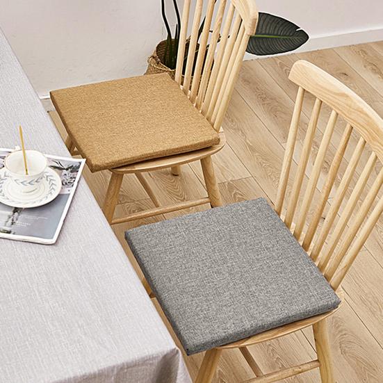 Подушка на стул с завязками Фиксированная Дышащая Хлопково-льняная Гостиная Удобное Сиденье Ягодицы