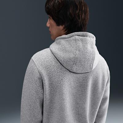 Nike Club FW25 Brand Logo Fleece Lined Pullover Hooded Sweatshirt