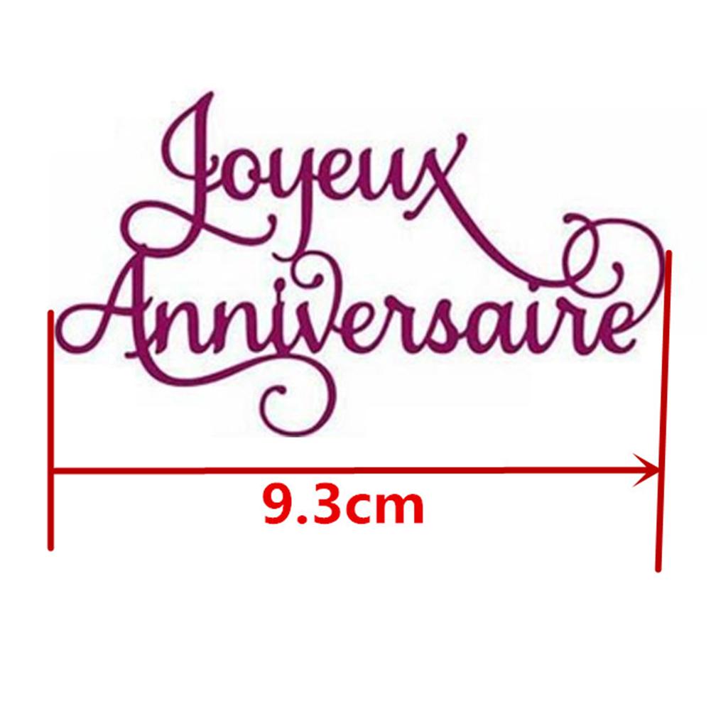 H1# Французский алфавит Вырубные штампы для скрапбукинга Декоративное тиснение Ремесло