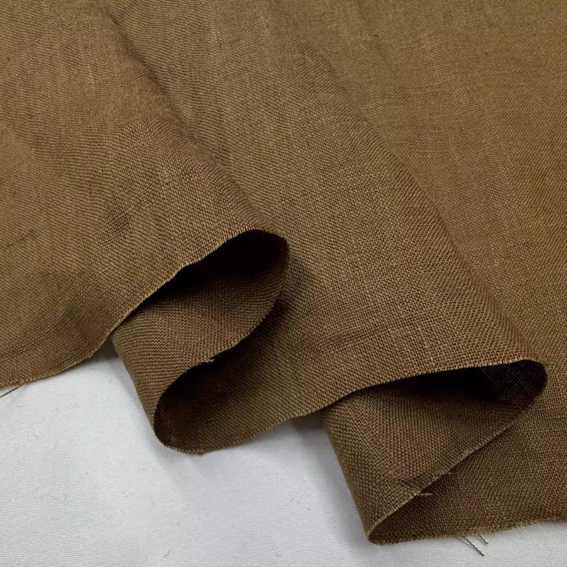 Чистая льняная ткань Стиранный лен Комфортная дышащая ткань для весны и лета DIY Платье Широкие брюки Легкая куртка Одежда