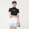 Женская перфорированная футболка Dennis Golf с цветовыми блоками и высоким воротником_Nammlts069
