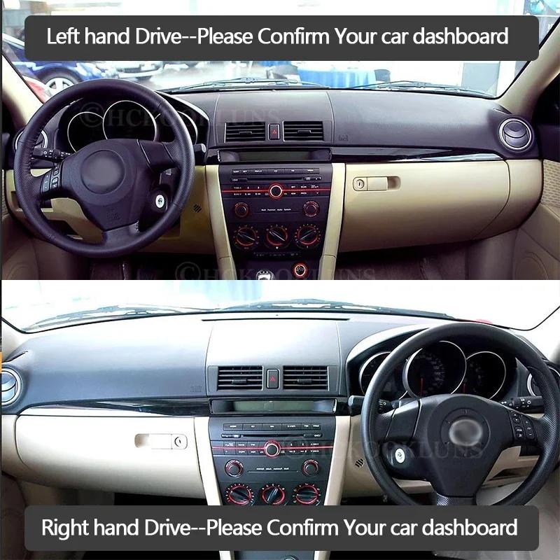 For Mazda 3 BK 2003 2004 2005 2006 2007 2008 2009 MK1 Dashboard Cover Dash Mat Carpet Pad Sunshade Cushion Car Visor Accessories