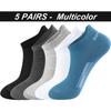 5Pairs Men Socks Organic Cotton Summer Mesh Ankle Breathable Sports Sock Athletic Thin Short Sokken Plus Size EU38-48