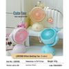 Compact Silent Cartoon Desk Fan for Office & Dorm - Cute Portable Mini Fan