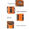 Portable Rechargeable Waist Clip Fan 100 Gears Strong Cooling Wearable Belt Fan Long Battery Hand Free Hanging Neck Fan Fishing