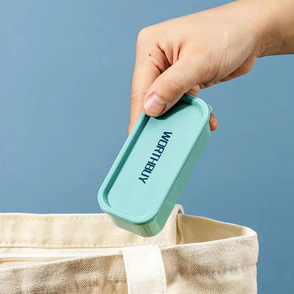 Portable Cotton Swab Box Travel Dental Floss Holder Case Sundries Organizer Box Dust-proof Wire Earphone Cable Storage Box