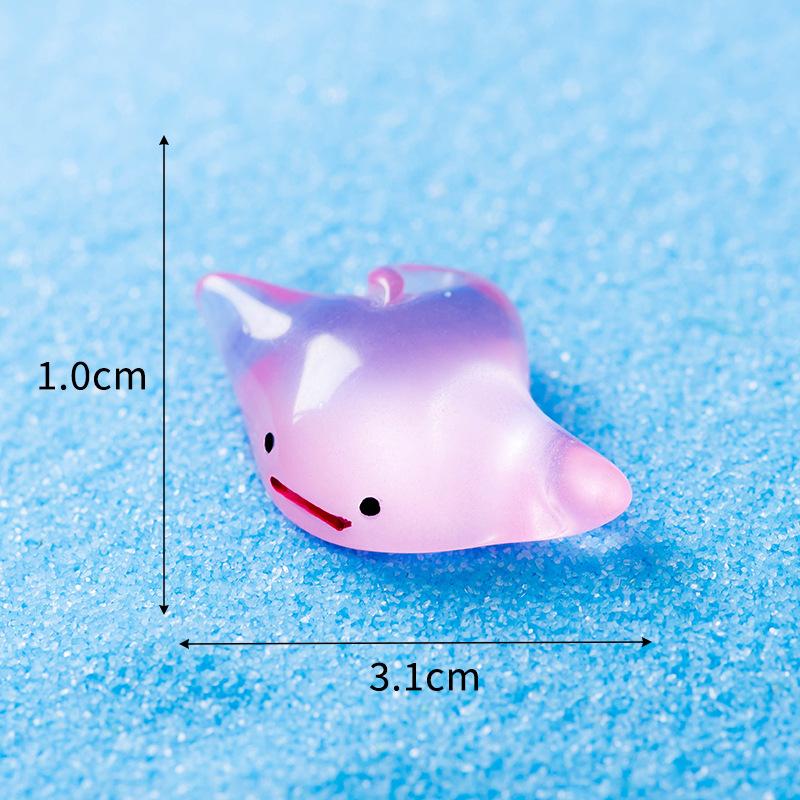 Glow-in-the-dark Manta Ray Resin Small Ornaments Micro Landscape Fish Tank Aquarium Marine Animal Landscape Decorative Arts and Crafts Accessories