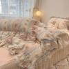 Cotton Bedding Four-piece Set Lace Quilt Cover Bed Sheet Pillowcase