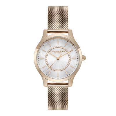 Авторизованный дистрибьютор Olivia Burton Watch Ladies Wanderlust White Rose Gold Mesh 30 мм 24000213 [OLIVIA BURTON] [Classics] &
