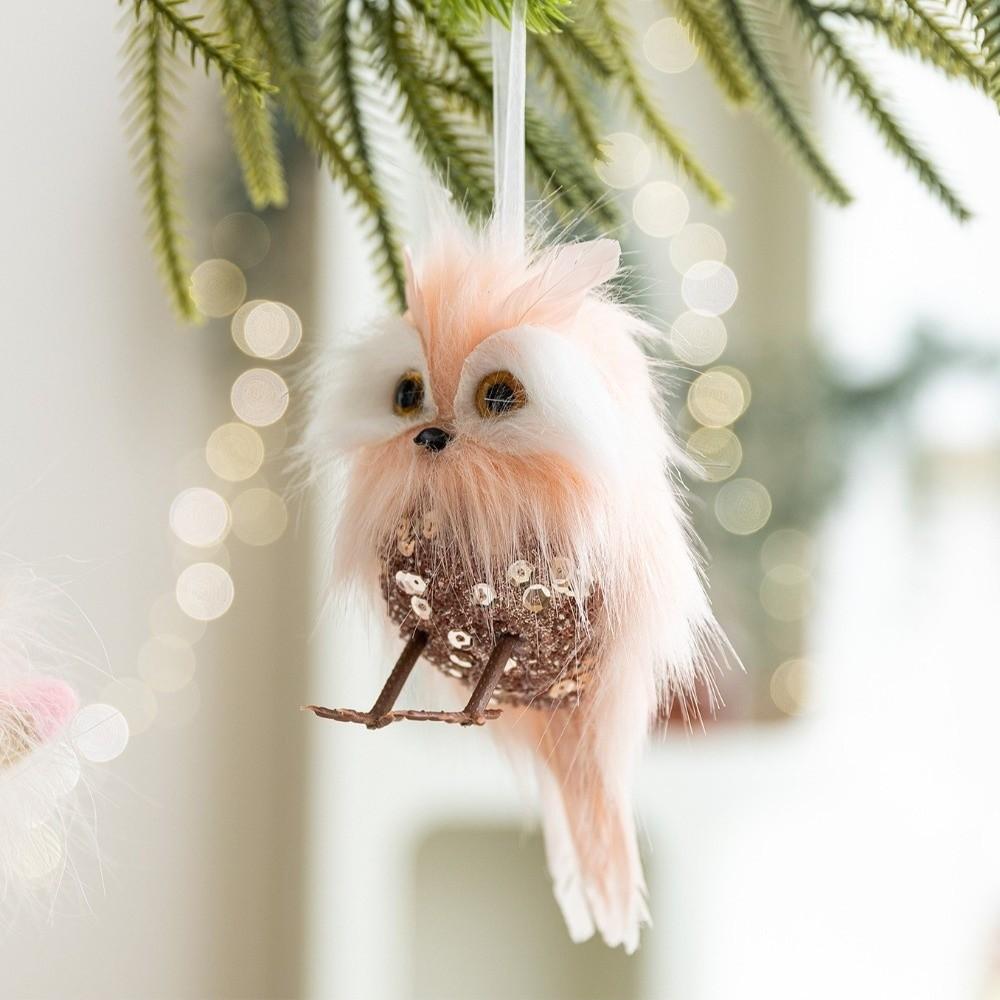 Hanging Rope Christmas Animal Ornament Felt Xmas Hanging Decor Holiday Ornament  Tabletop Display
