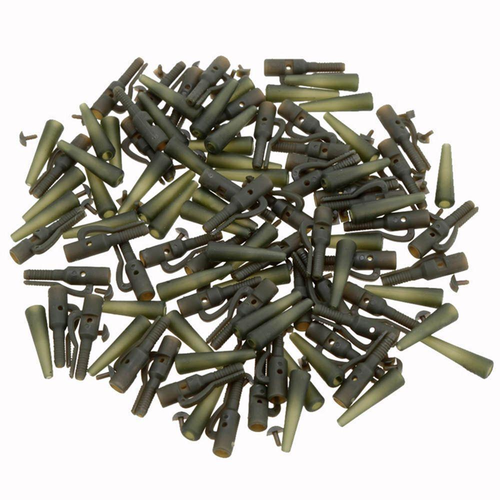 Safety Tubes 50pcs Fishing Terminal Fishing Tackle Lead Clips Tail Rubbers