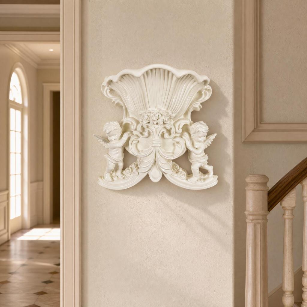 WallMounted Decorative Planter Sculptural caseShaped Wall with Figures Artistic Flower Pot