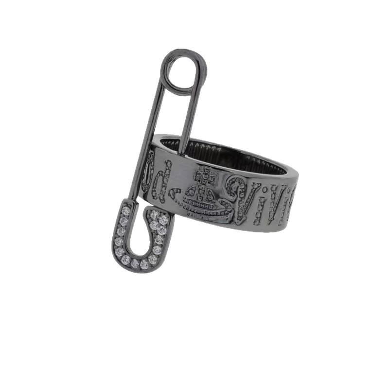 Empress Dowager Cixi Full Diamond Saturn Ring: Women's Punk Fashion Statement