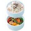 Skater Antibacterial Bento Box Hangyodon Headpiece Sanrio 500ml 2 Tier Round Shape Made in Japan ONWR1AG-A
