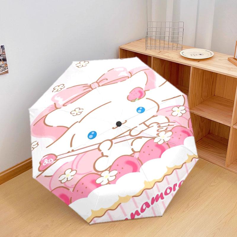 Портативный дорожный зонт с милыми дизайнами персонажей Sanrio, складной зонт с защитой от УФ-лучей.