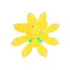 Candle Lotus Flower Rotating Happy Birthday Musical Candle Party DIY Cake Decoration - Type Yellow