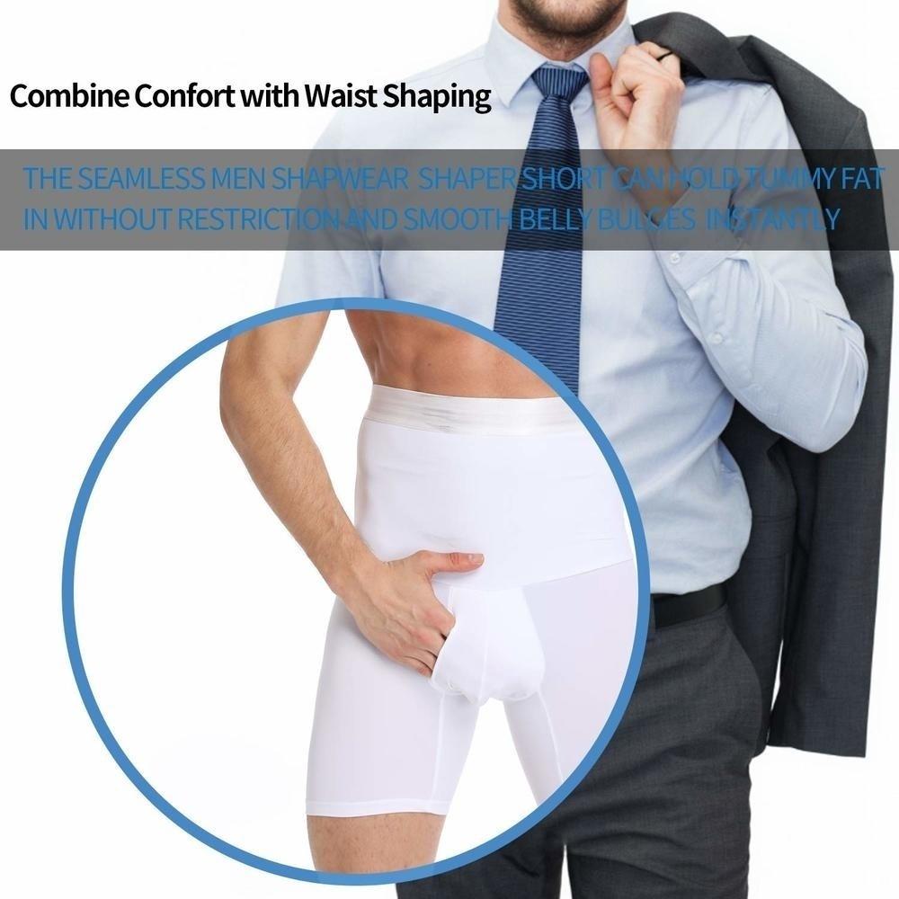 Mens Slimming Underwear Waist Trainer Cinchers Boxer Briefs Tummy Control Shaper Compression Shorts