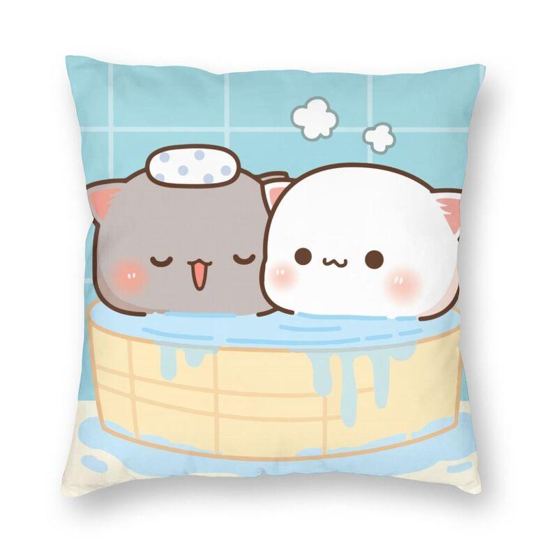 Наволочка для спальни, гостиной, милой пары, кота, персика и гома, домашний декор, наволочка для дивана