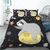 Комплект пододеяльника Ленивец Размер Твин Мультяшный пододеяльник Ленивец Постельное белье для Детей Девочек Мальчиков Милый Животный Полиэстер Покрывало