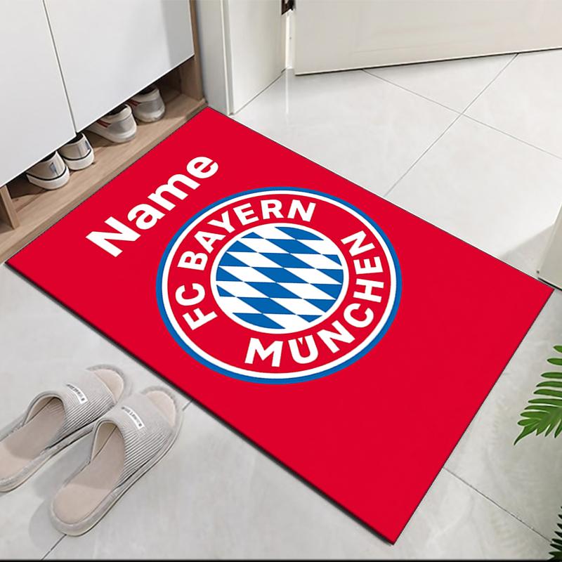 Custom Name Bayern Munich Printed Carpet Rug For Office Chair Living Room Bedroom Kitchen Room Decor Gifts