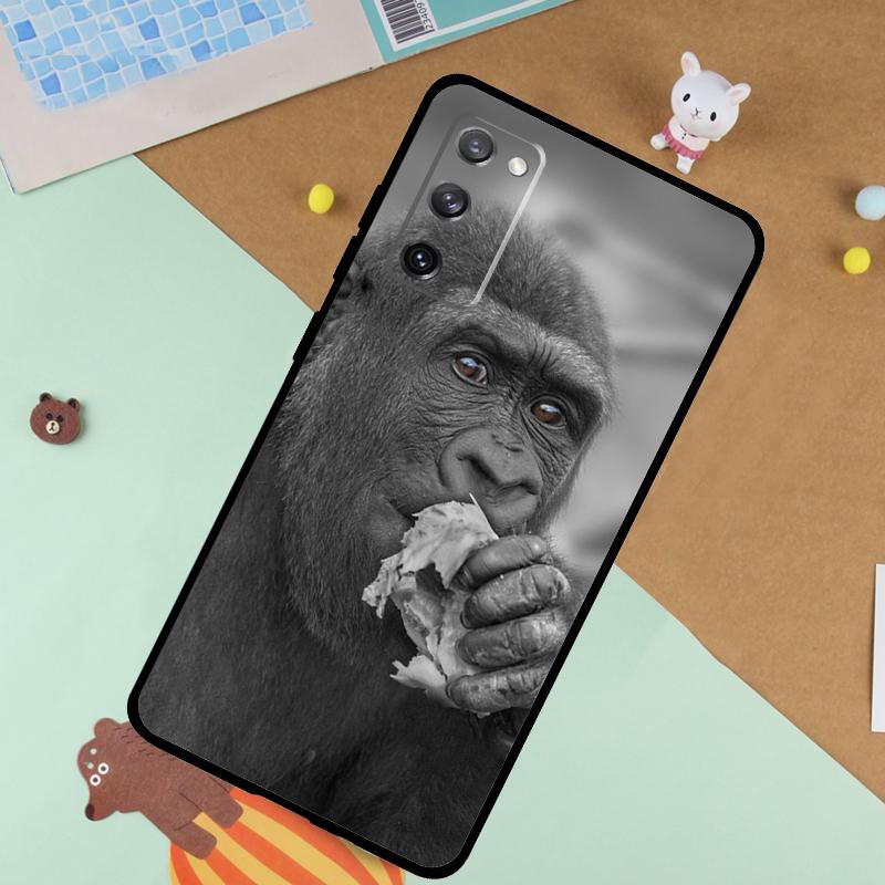 Monkey Gorilla Ape Baby Soft Case For Samsung Galaxy S24 Ultra S9 S10 S20 S22 S21 Plus S23 FE S25 Ultra Funda Cover