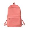 Women Schoolbag Waterproof Large Capacity School Backpack Smooth Zipper Solid Color Teens Girl Casual Daypack Bag Student Supply
