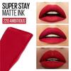 Maybelline Жидкая матовая помада New York Superstay Matte Ink Ambitious 5 мл Стойкость 16 часов Не отпечатывается Не размазывается Макияж