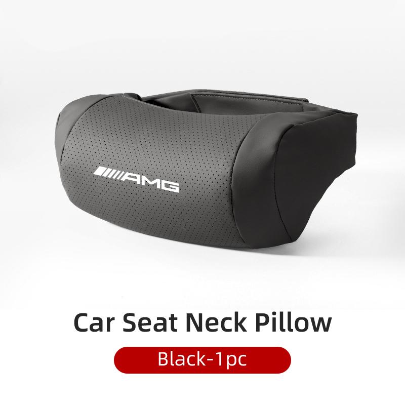 GLC GLB Car Seat Headrest PU Leather Neck Pillow Head Support Protector Cushion For Mercedes Benz AMG W204 W205 W203 W211 W212