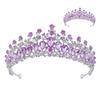 Women Wedding Crown Zinc Alloy Exquisite Rhinestone Bride Crown Hair Accessories for Prom Costume