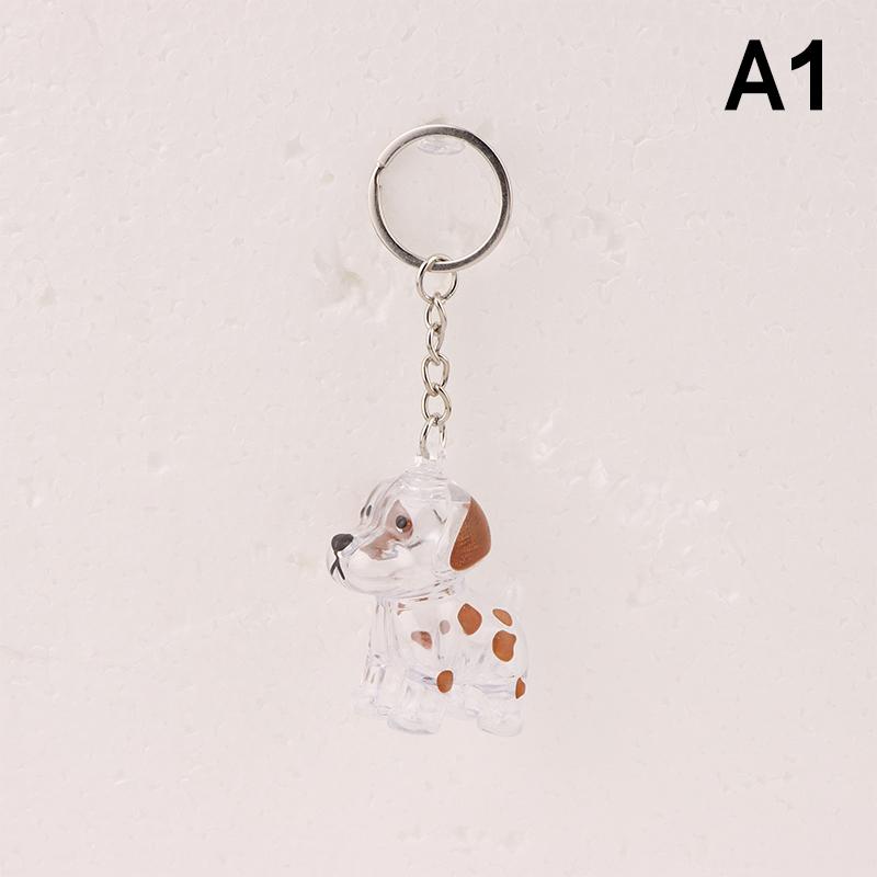 Cute Transparent Dog Hair Storage Cute Pendant Keychain Bag Pendant Couple Car Key Chains Jewelry Souvenir Collection Gift