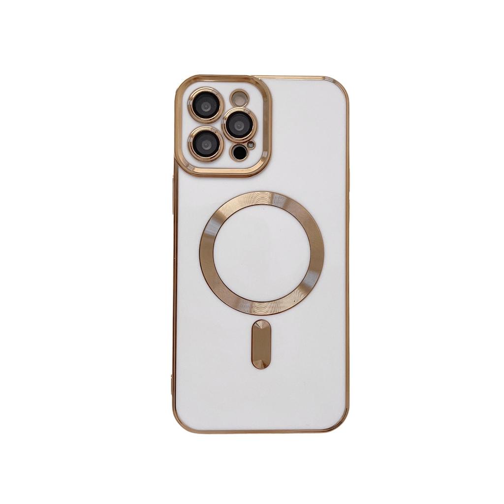 Подходит для чехлов для телефонов iPhone16, Apple 15Pro, гальванизированный полноцветный магнитный защитный чехол 14, защита от падения