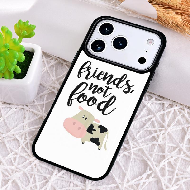 VEGAN FOOD QUOTES ANIMAL LOVE Shockproof Phone Case for iPhone 17 Air 16e 15 11 12 14 13 Pro Max Cover Coque