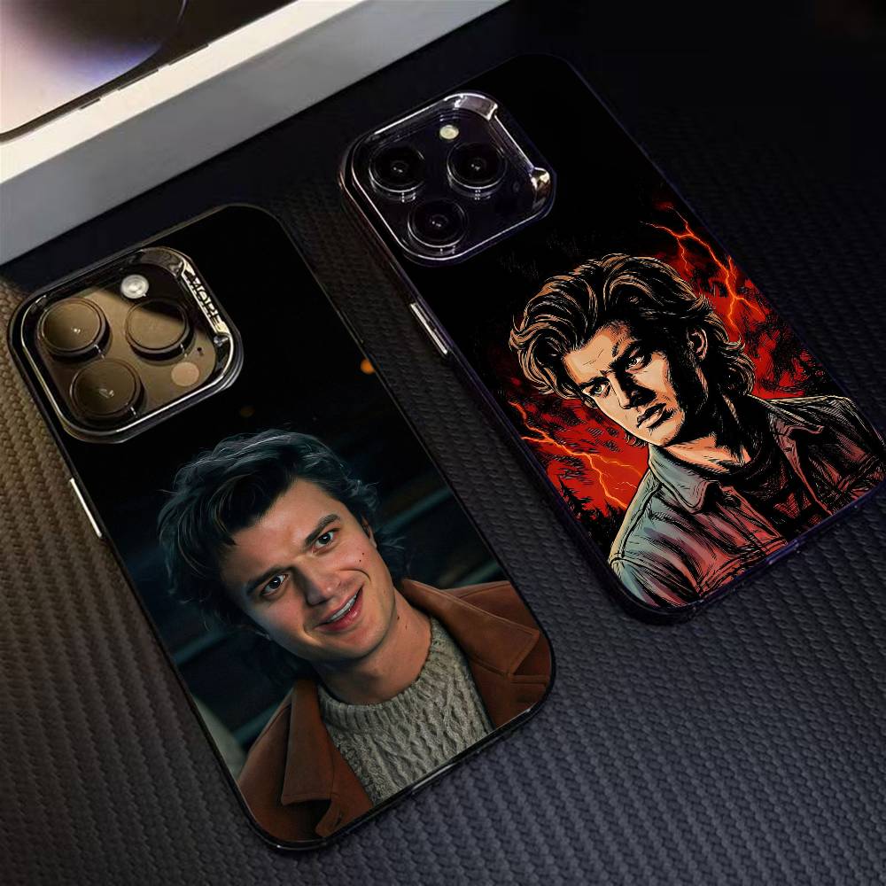 S-Steve H-Harrington Phone Case For iPhone 16 17 15 14 12 13 Pro Max Black Color Shockproof Cover