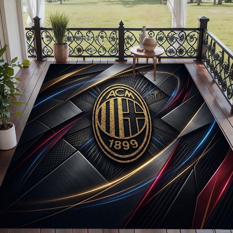 Soft Floor Carpet AC Milan Pattern Area Rug Decorative Mat For Home Room Decoration