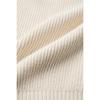 Customellow Ivory Loose Fit Round Neck Cotton Cardigan C9waw25701ivx