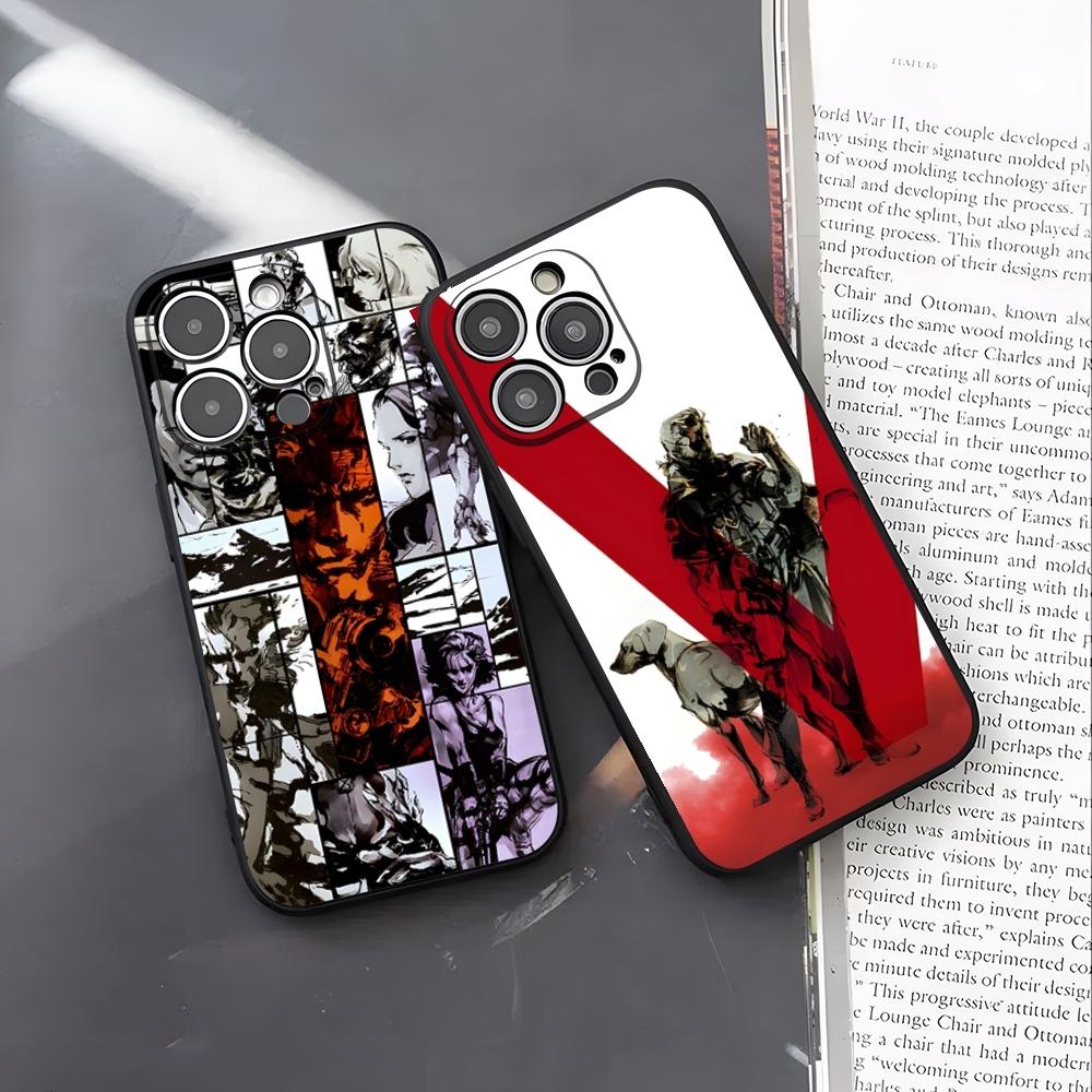 M-Metal G-Gear Solid Phone Case For IPhone 17 Pro Max 16 15 14 Pro Max 13 11 X Xs Xr 8 7Plus Silicone Cover