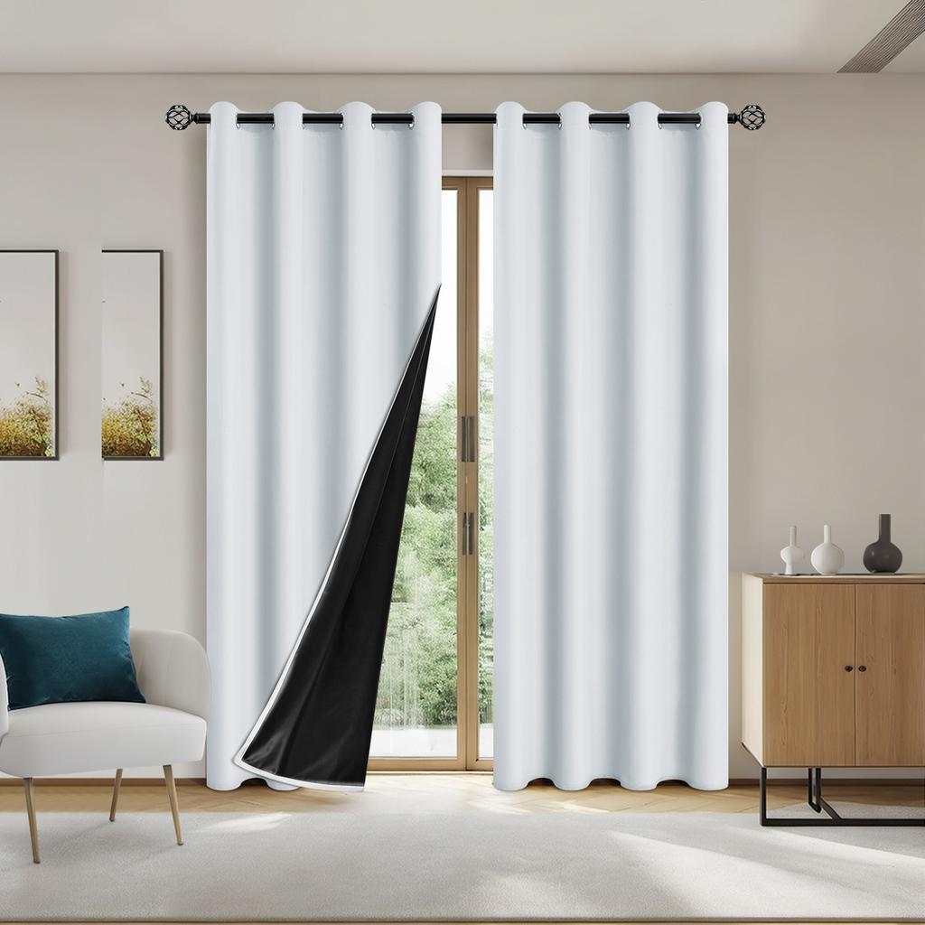 1pc Blackout Curtain with Coated Insulated Lining, Ideal for Living Room, Bedroom, Kitchen, Bathroom, Home Decor, Room Decor