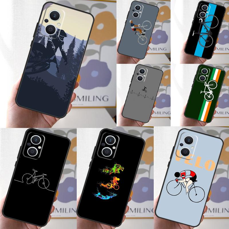 Bike Cycling Art Case For OPPO Reno 12F 12 13 11 F 8T 7 8 10 Pro OPPO Find X8 X6 Pro X3 X5 Lite Cover Fundas