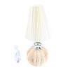 Small Table Lamp Bedside Nightstand Mini Lamp for Bedroom Living Room Side Table Rattan Pleated Aesthetic Vintage Lamp