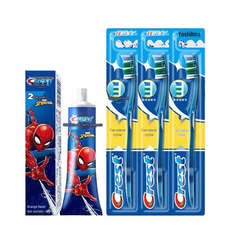 Детская зубная паста Crest Dual-Effect против кариеса с зубными щетками